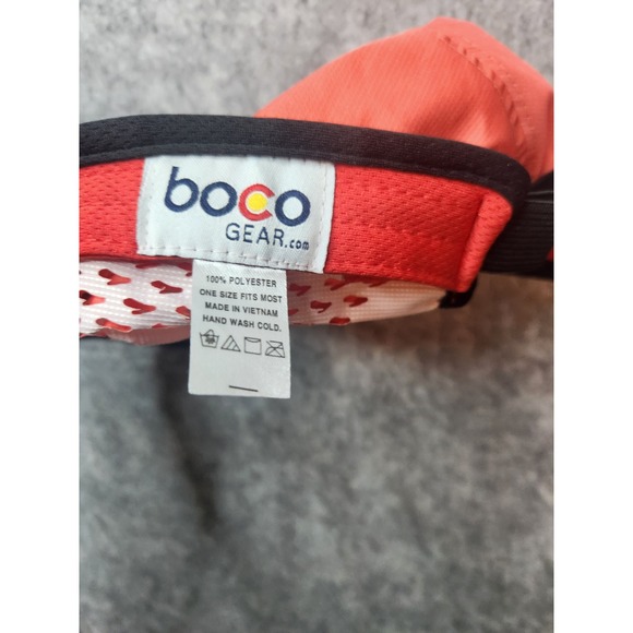 Brooks BOCO Gear 5 Panel Running Hat Coral Orange Adjustable Breathable Cap - Picture 8 of 8